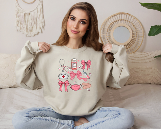 Bows Before Bros (Nurse Edition) Crewneck