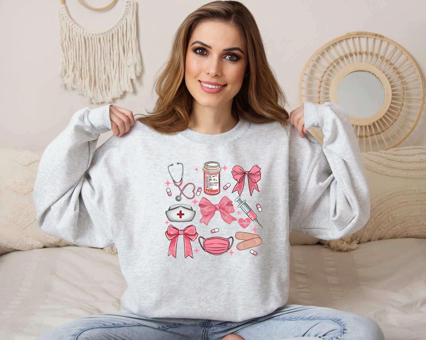 Bows Before Bros (Nurse Edition) Crewneck