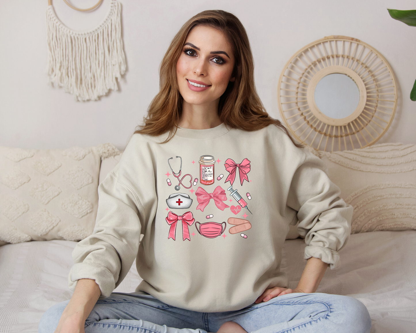 Bows Before Bros (Nurse Edition) Crewneck