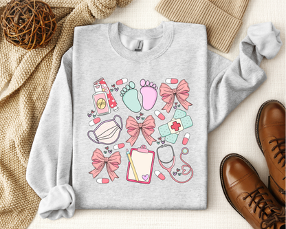 NICU Nurse Coquette Crewneck