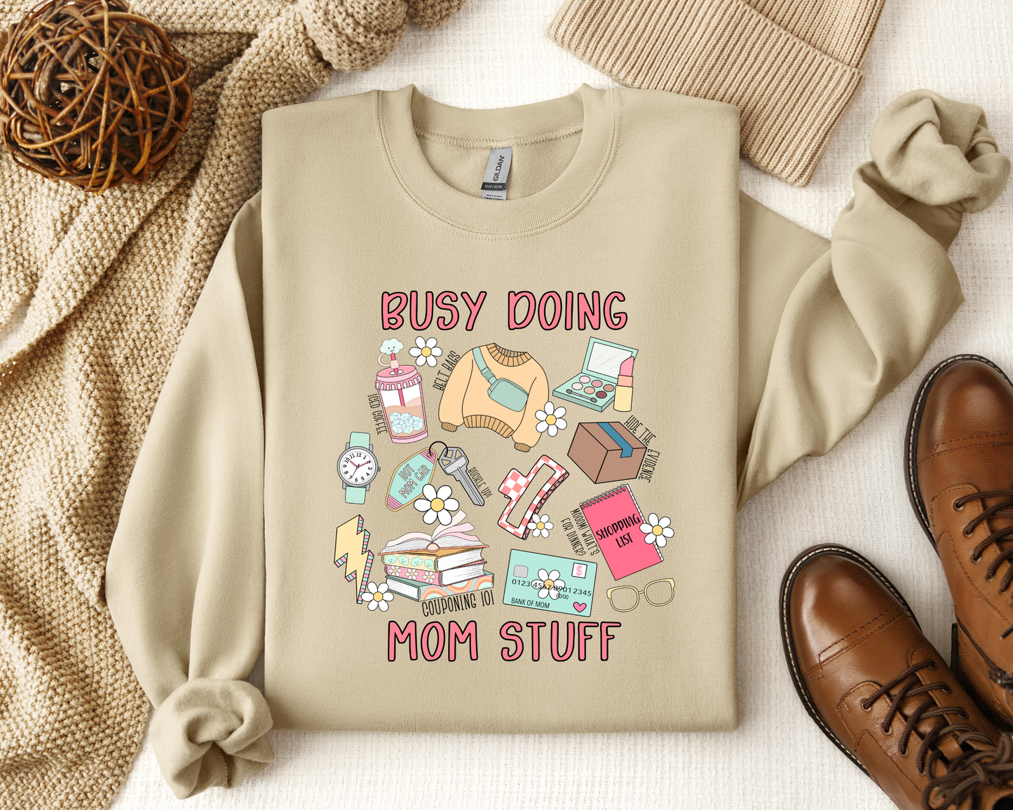 Busy Doing Mom Stuff Crewneck