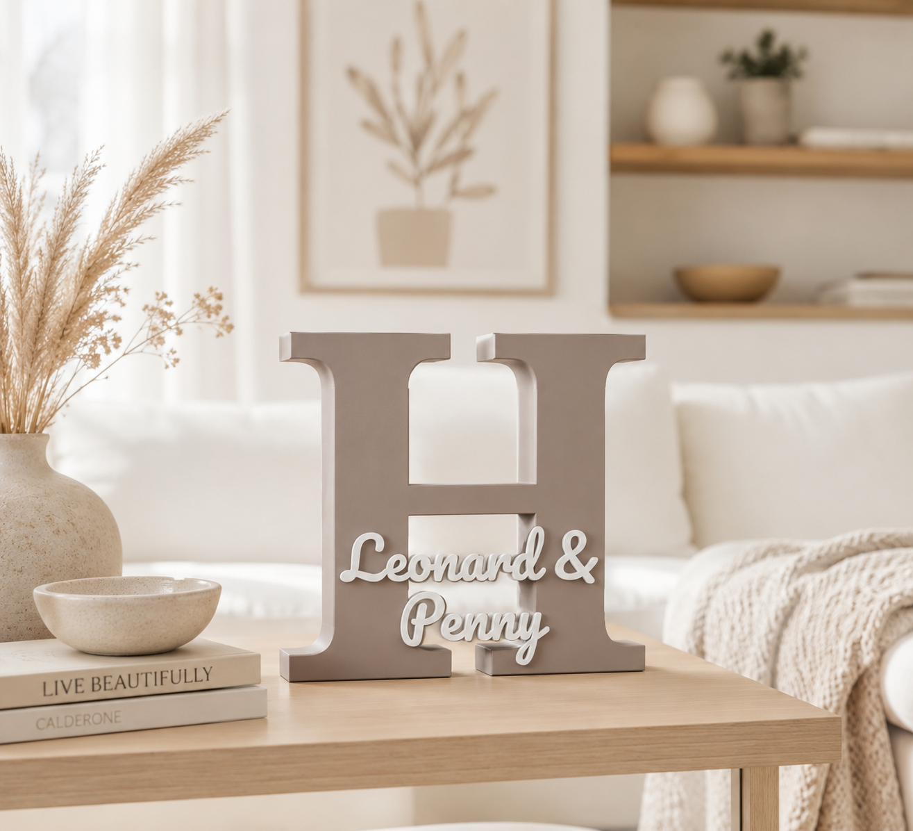 Personalized 3D Printed Name Sign | Custom Initial Name Decor