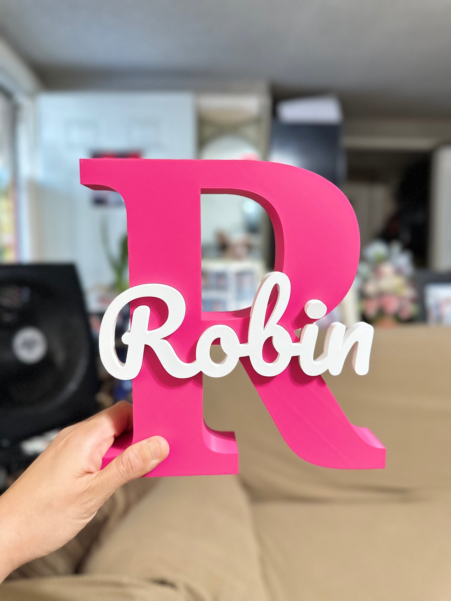 Personalized 3D Printed Name Sign | Custom Initial Name Decor