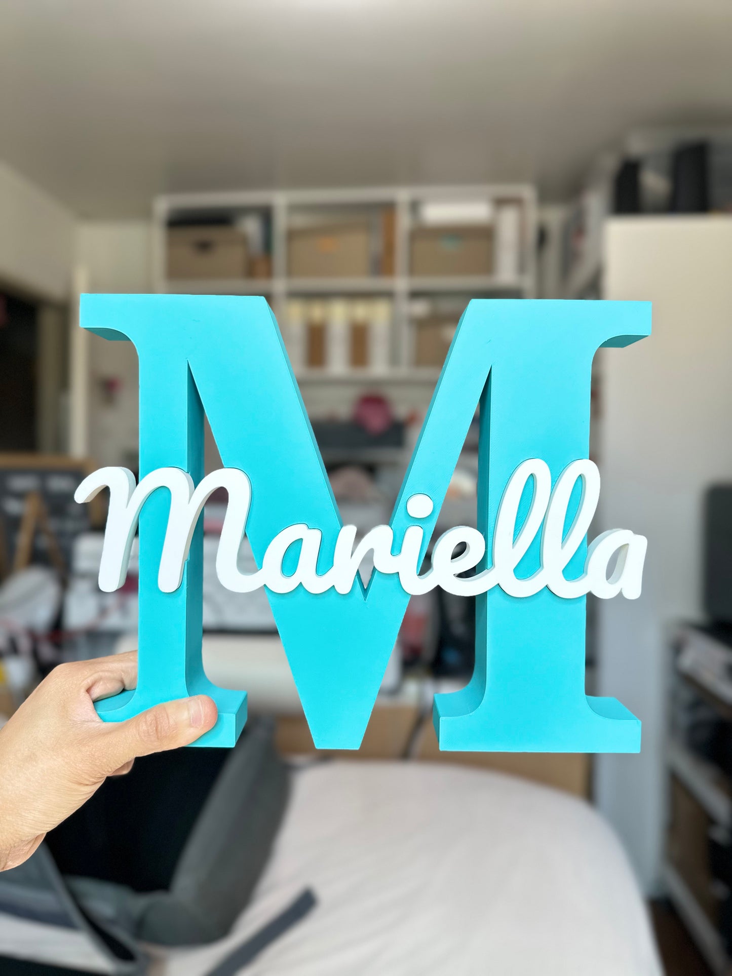 Personalized 3D Printed Name Sign | Custom Initial Name Decor