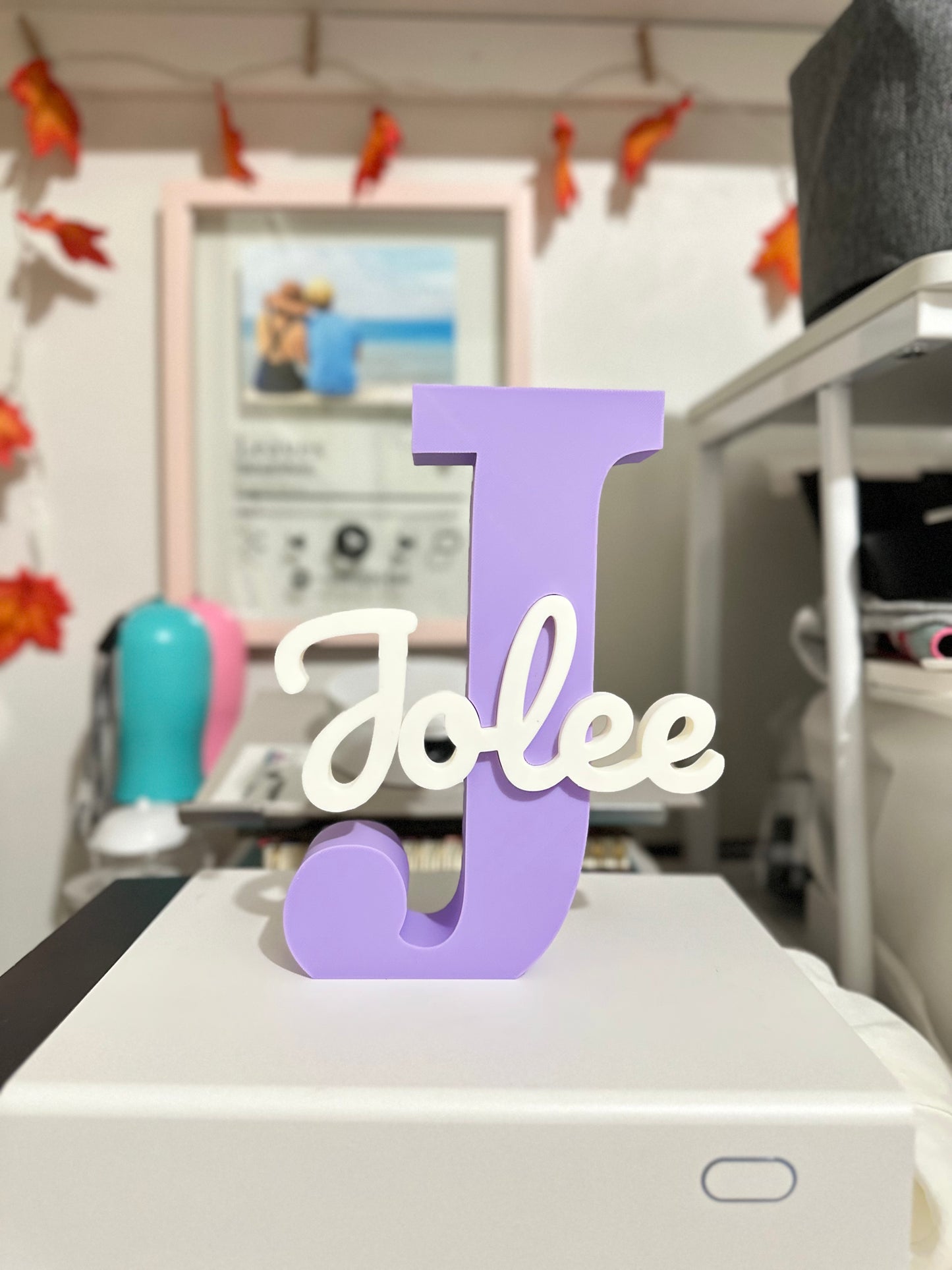Personalized 3D Printed Name Sign | Custom Initial Name Decor