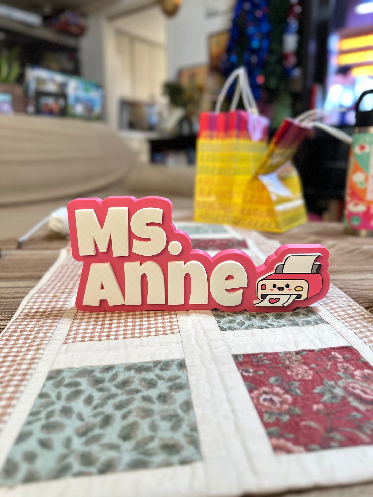 Custom Icon Desk Name Sign