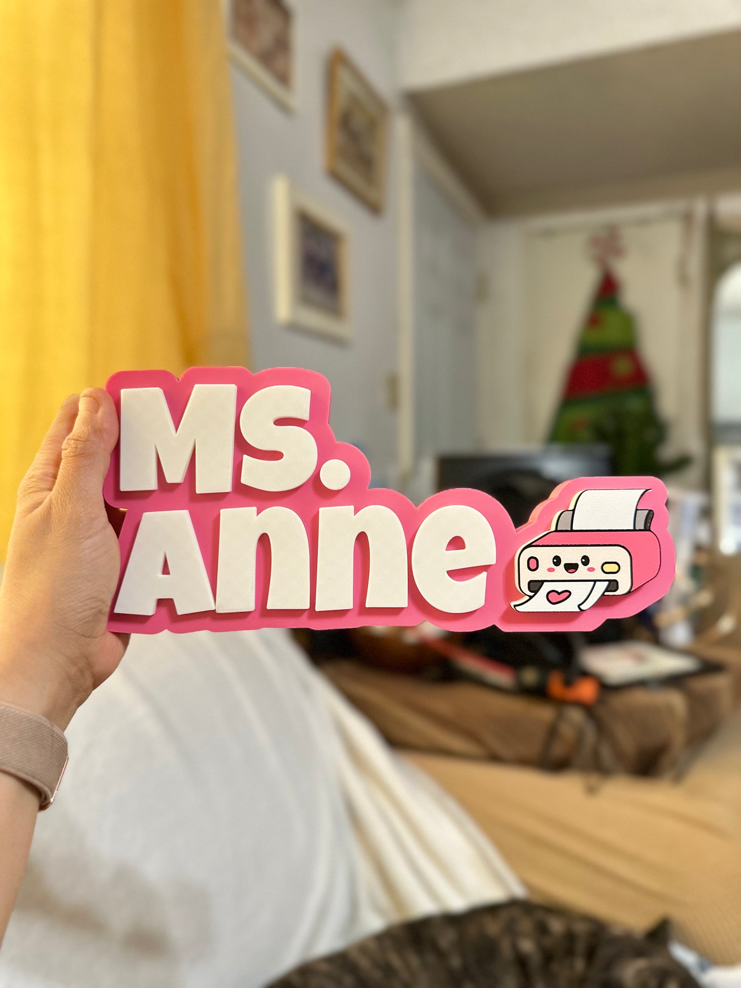 Custom Icon Desk Name Sign